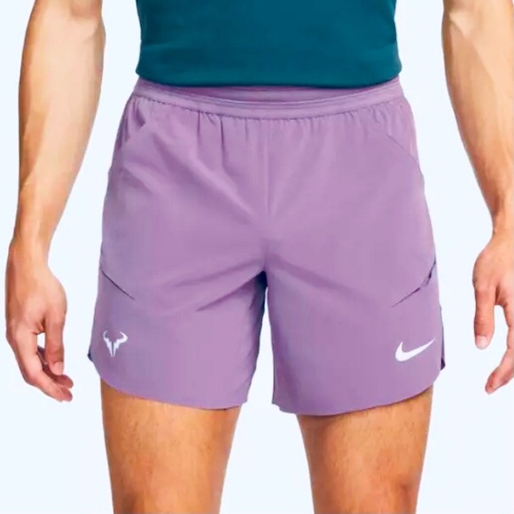 Nike Court Dri-Fit ADV Rafa Nadal 7” Violet Tennis Shorts Mens Sz XXL DV2881-536 - Picture 1 of 12